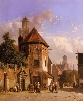 unknow artist European city landscape, street landsacpe, construction, frontstore, building and architecture. 154 China oil painting art